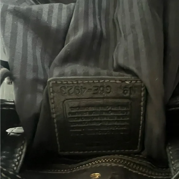 Coach Sonoma Black Pebbled Leather Drawstring Bag-Vintage - Picture 10 of 10